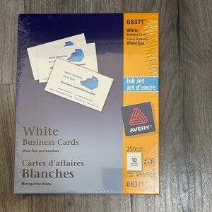 Avery 08371 Ink Jet White Business Cards New Unopened